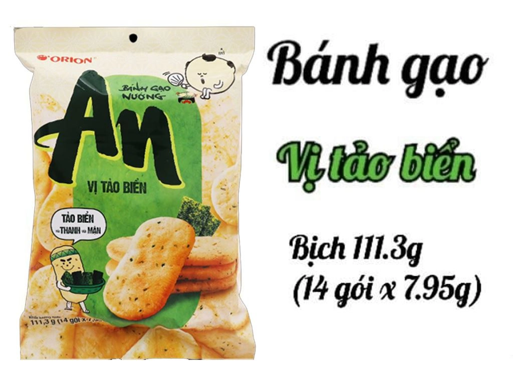 Bánh gạo nướng vị tảo biển Orion An gói 111.3g
