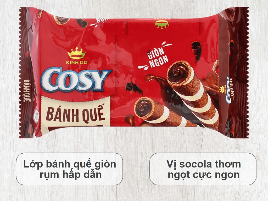 Bánh quế vị kem socola Cosy gói 117.6g