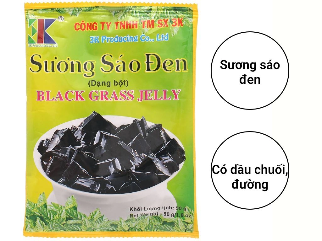 Sương sáo đen 3K gói 50g