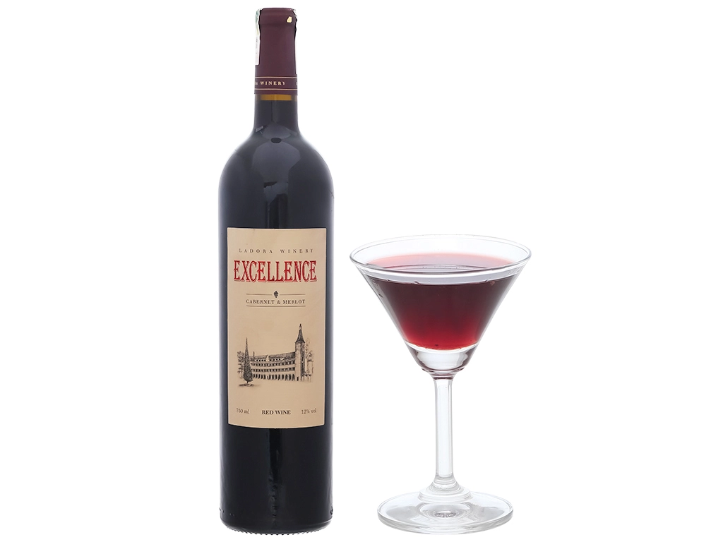 Rượu Vang Đà Lạt Excellence đỏ 12% chai 750ml